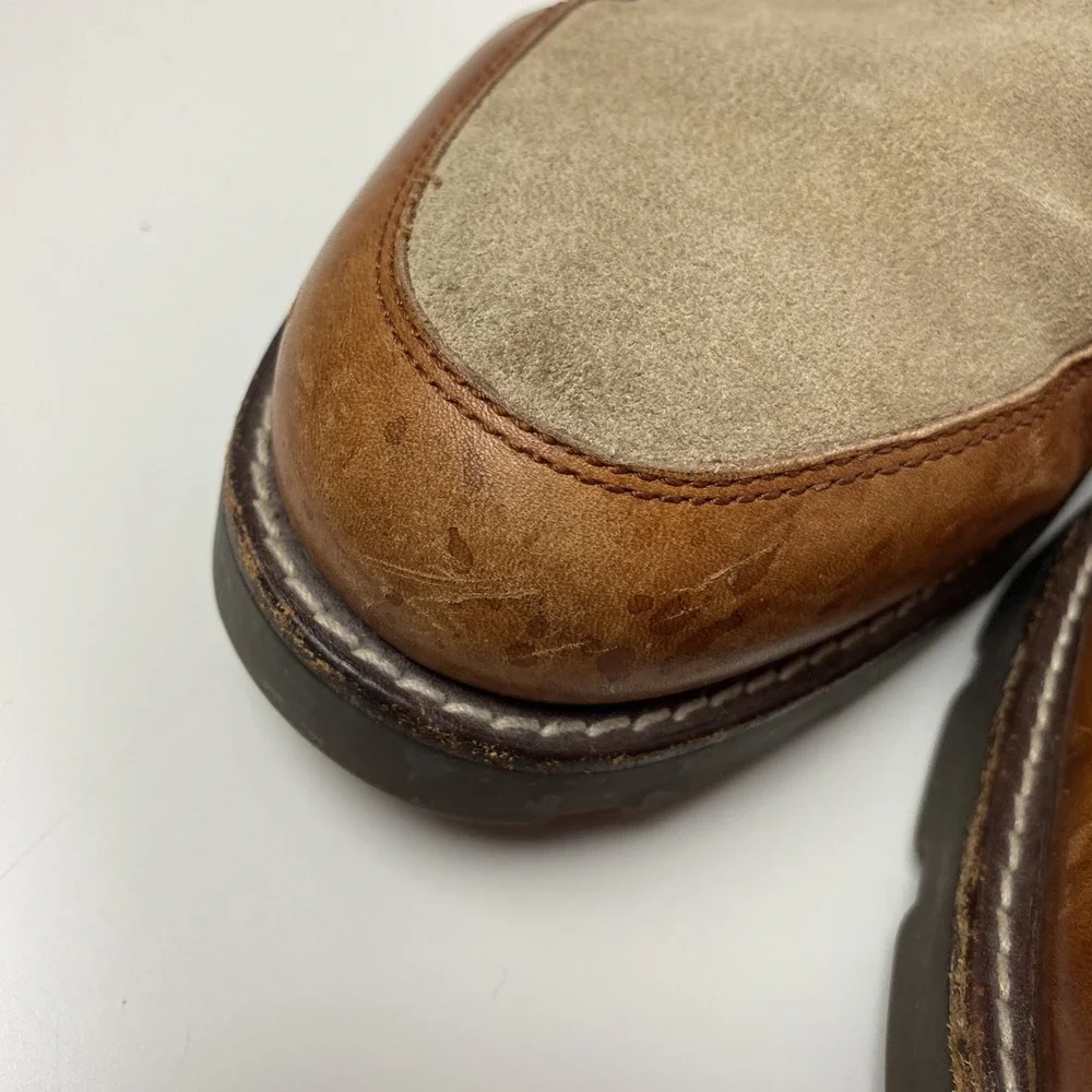 Vintage Polo Ralph Lauren Shoes Mens Size 10.5 D Brown Tan Oxford Derby Two Tone